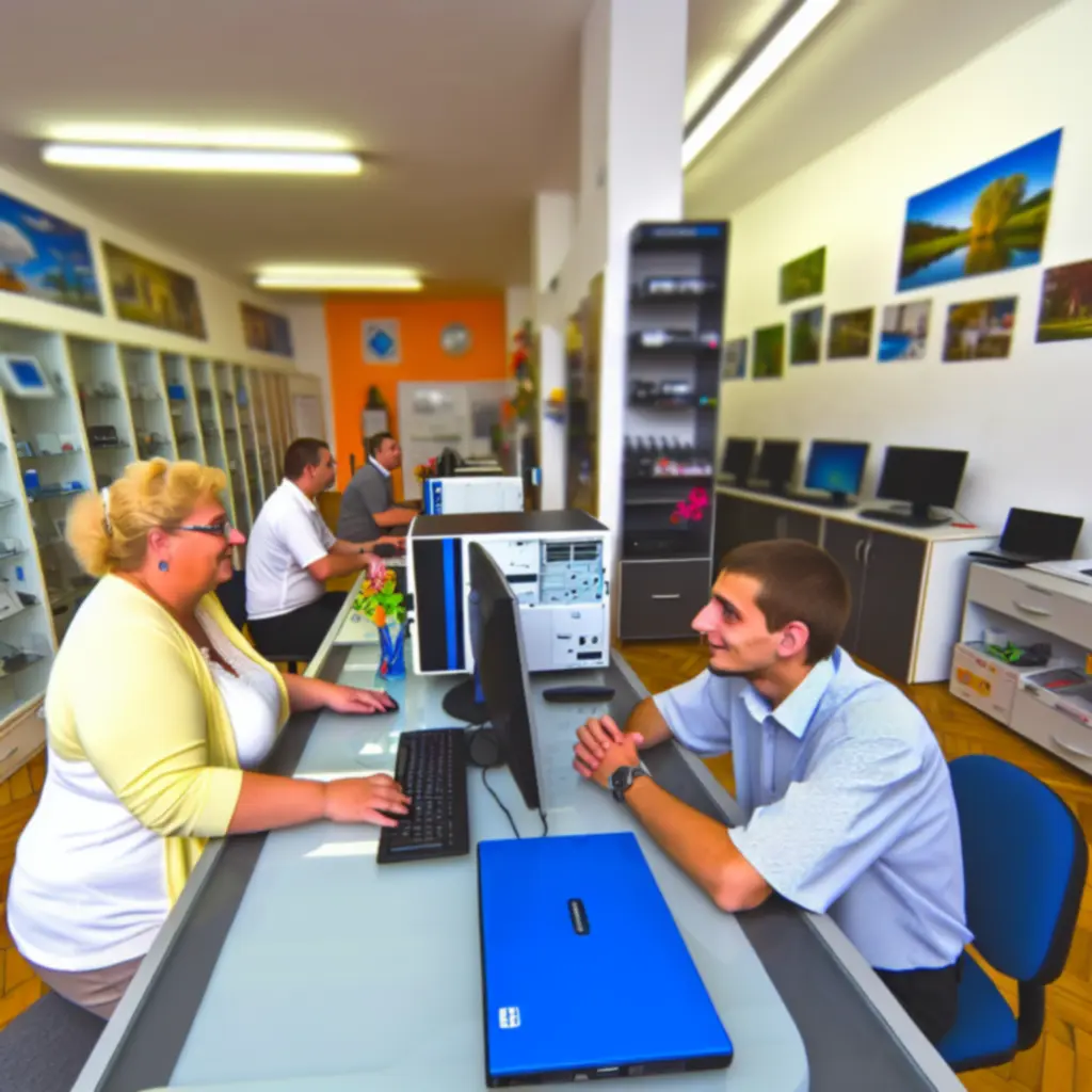 Számítógép szerviz – PC Service Hub szakértő munka közben